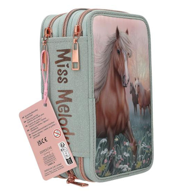 Cartuchera Miss Melody estuche triple Romantic Fields Top Model Cartuchera Miss Melody estuche triple Romantic Fields Top Model