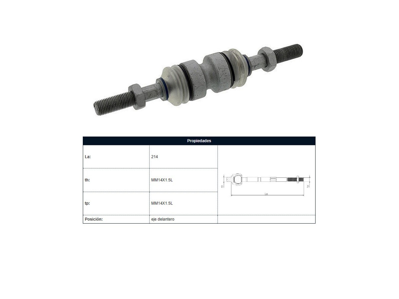 Barra De Acoplamiento Axial Citroen Saxo 96-25 
