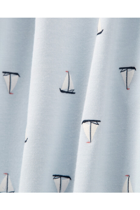 Pijama una pieza de viscosa Ecovero con pie, diseño veleros, colección Purelysoft Sin color