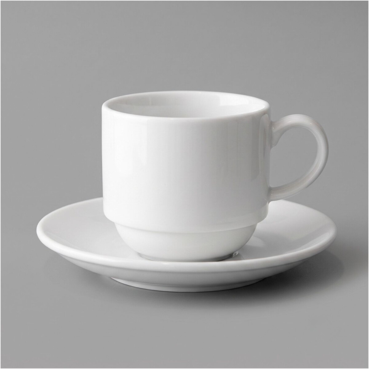 Taza Para Desayuno Apilable 230 ml | Sin plato. 
