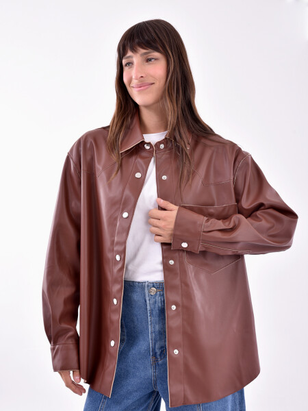 CAMISA PANDORA MARRON OSCURO