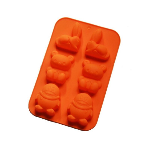 Molde Silicona Animales Naranja