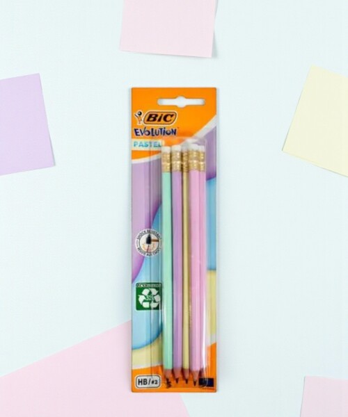 Lapiz grafito bic evolution - 5 unid - pastel Lapiz grafito bic evolution - 5 unid - pastel