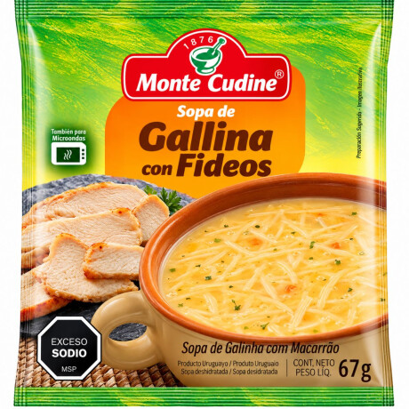 SOPA MONTE CUDINE CASERA 67G GALLINA CON FIDEO SOPA MONTE CUDINE CASERA 67G GALLINA CON FIDEO
