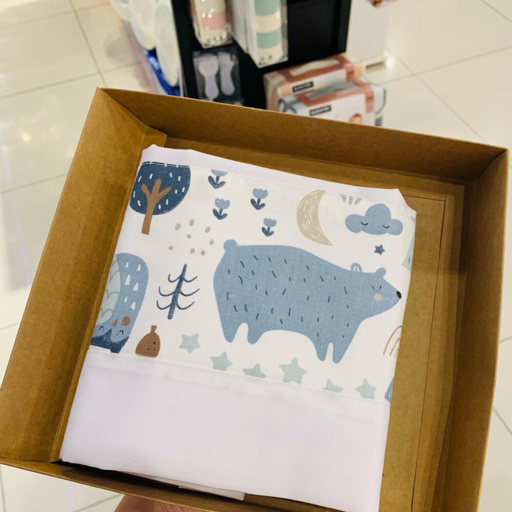 Sabanas minicuna colecho Little Ones forest azul