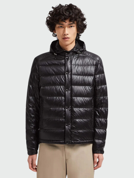 Moncler - Plumífero corto con capucha Gliere Negro