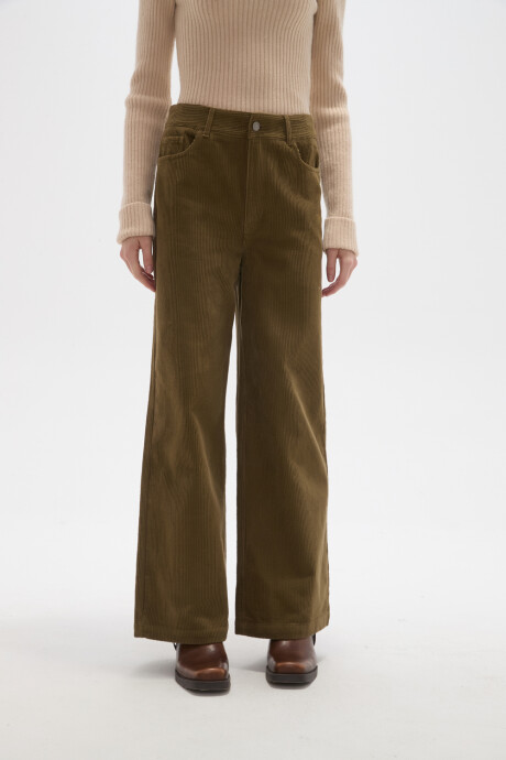 Pantalon Syla Verde Oliva Oscuro