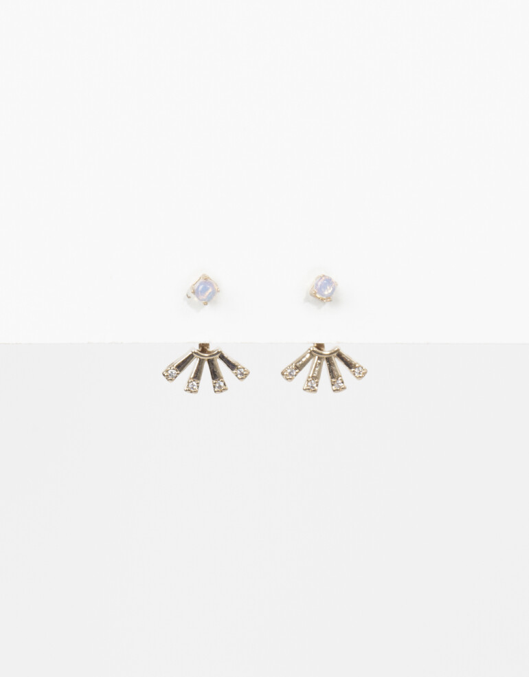 Aros Pasantes Strass Aros Pasantes Con Cubic Zirconia - Dorado