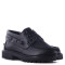 Zapato de Niño Boomerang leñador TAP de cuero para uniforme Negro