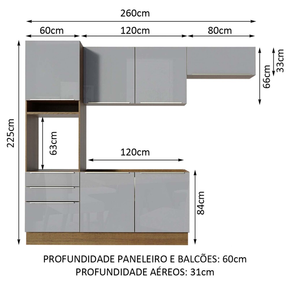 COCINA LUX 260 CM
