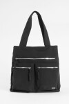 Shopper oversize cierres negro