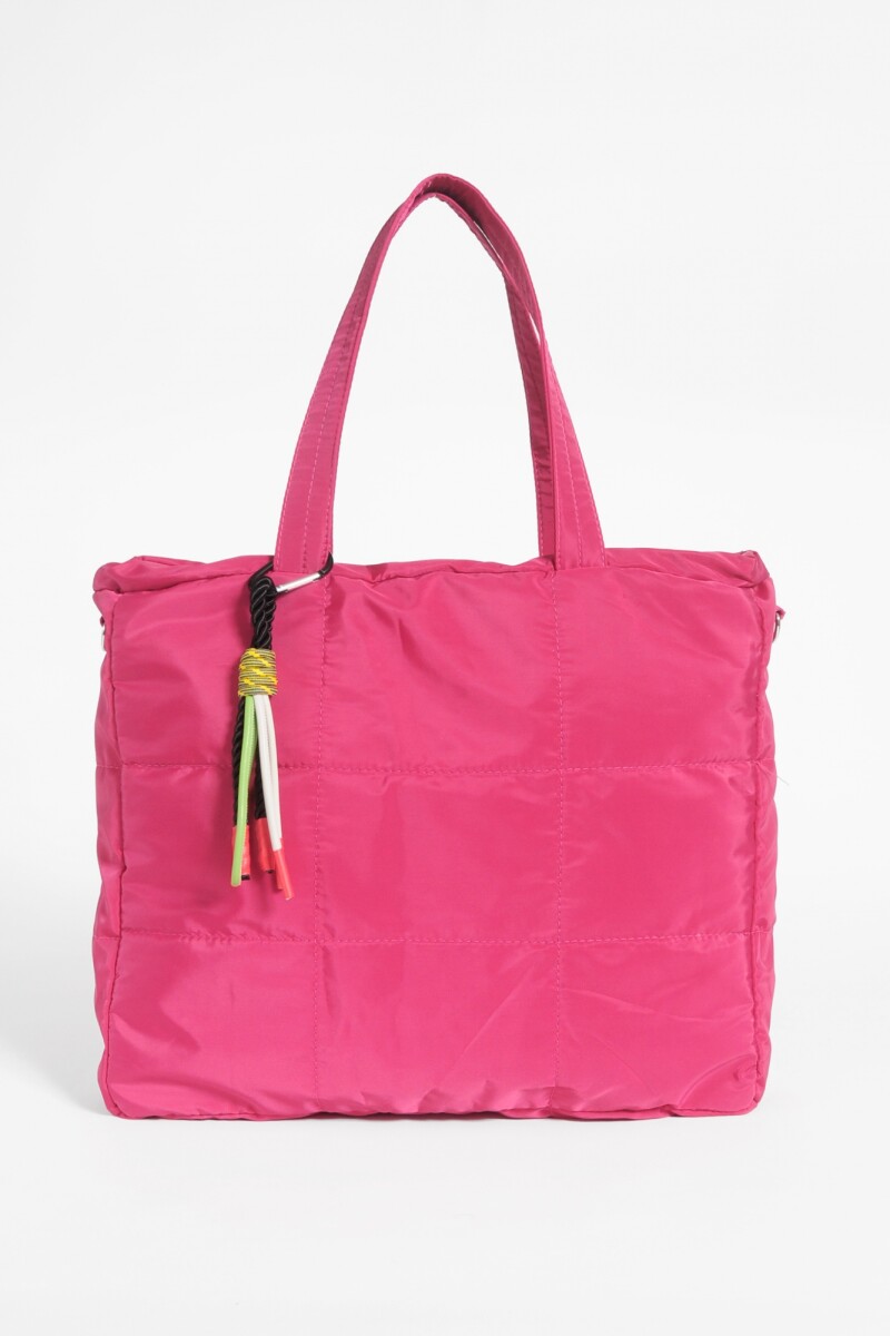 Cartera shopper matelaseada magenta