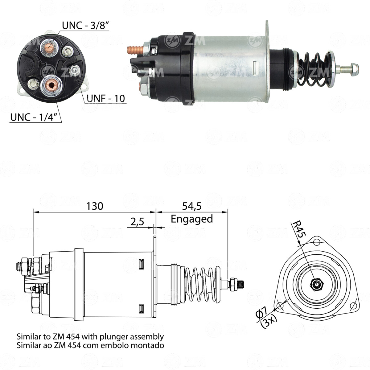 AUTOMATICO DE ARRANQUE - AUTOMATICO CASE CATERPILAR S/D.REMY 37MT 12V ZM 