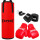 Kit Boxeo Bolsa Completa + Guantes + Bucal + Vendas Bolsa Roja Adultos