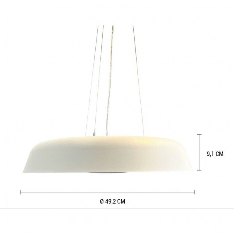 LUMINARIA COLGANTE DECORATIVA DIMERIZABLE HARLEY CCT 25W Luminaria Colgante Dimerizable Harley Blanca
