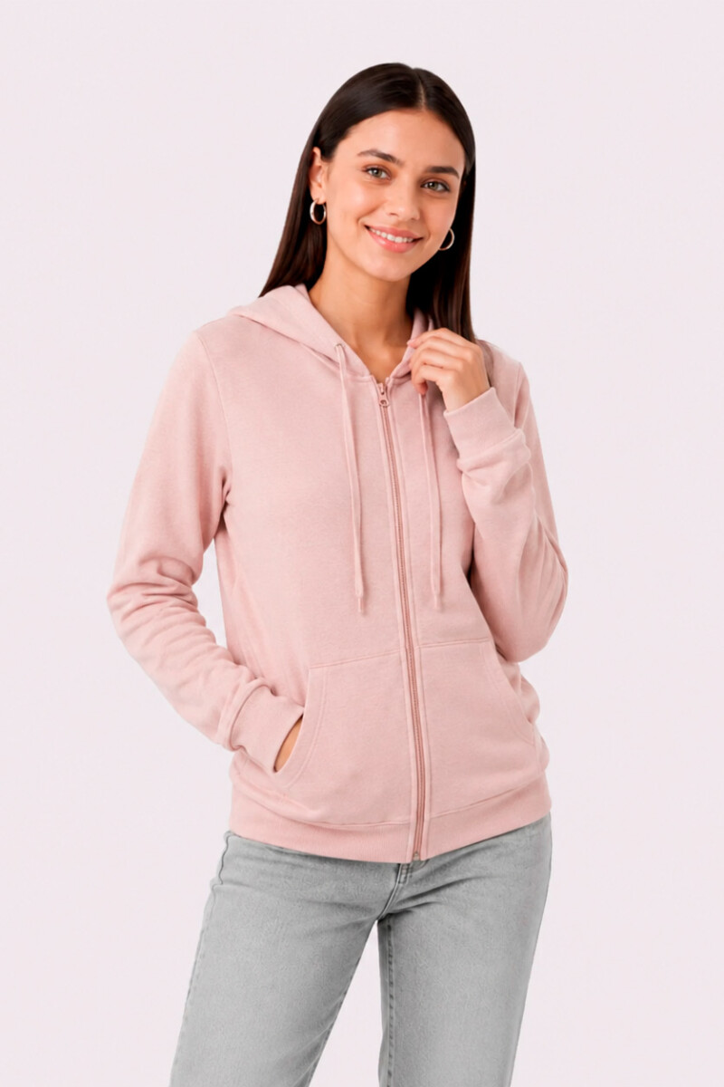 CAMPERA UNISSEX BÁSICA ADULTO - ROSADO 