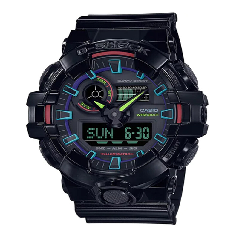 Reloj G-Shock Casio Analógico-Digital Hombre GA-700RGB-1ADR Reloj G-Shock Casio Analógico-Digital Hombre GA-700RGB-1ADR