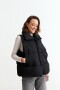 Chaleco puffer grueso NEGRO