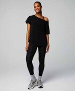 Polo Manga Corta Oversized Mujer Black