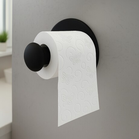 Porta papel con ventosa NEGRO
