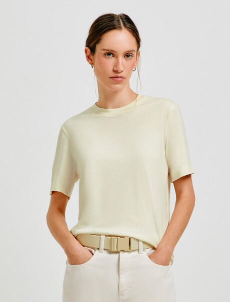 BLUSA FEMENINA SUPER COTTON MANGA CORTA AMARILLO
