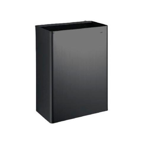 PAPELERA DE COLGAR METAL ACERO INOX NEGRO NEGRO