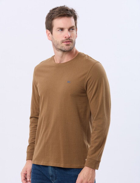 REMERA LISA DE ALGODÓN Mostaza