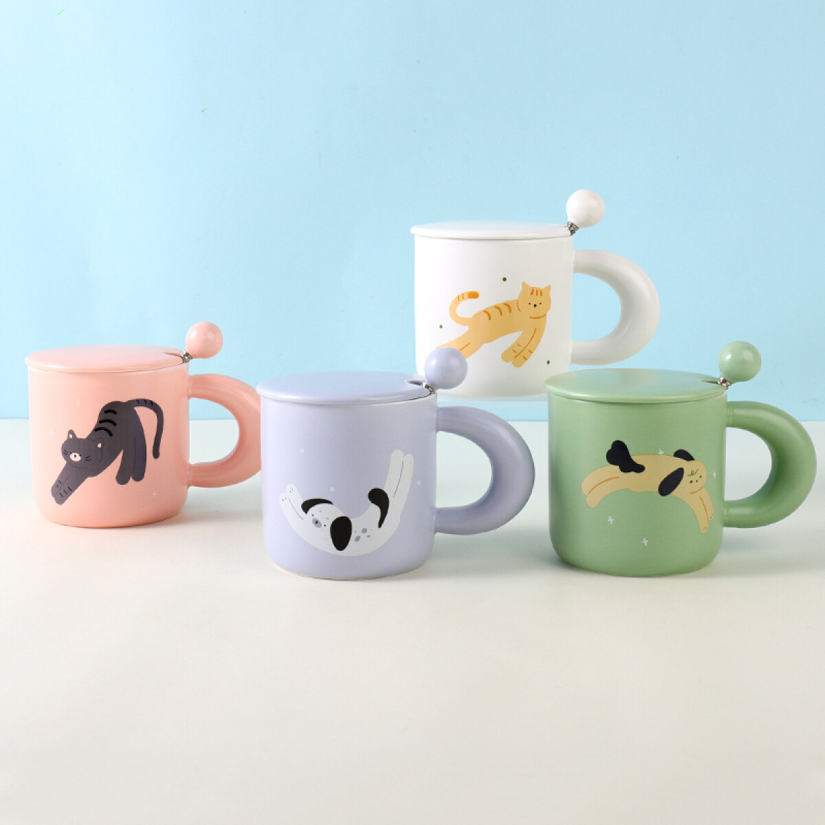 Taza De Cerámica Gatitos - 420ml 