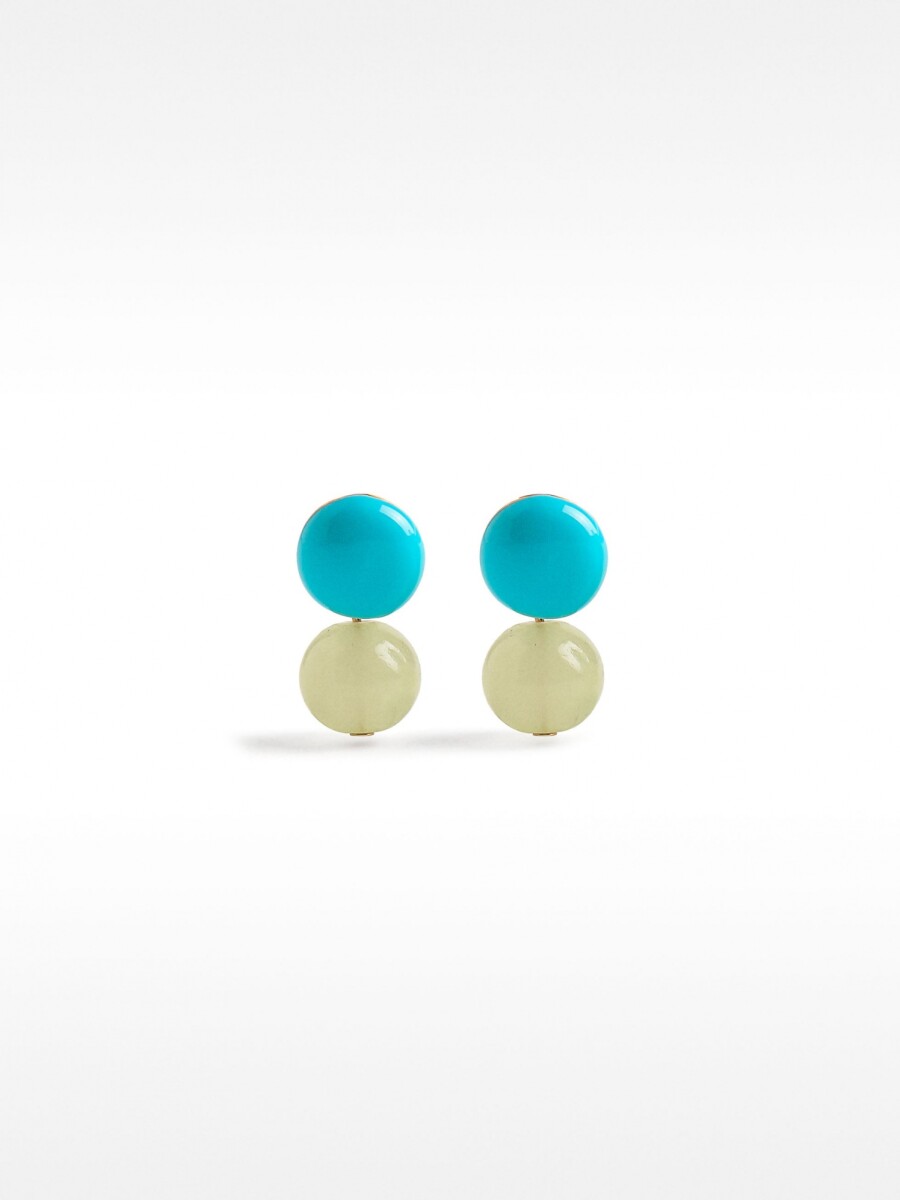 Pendientes Cortos Con Brillantes multicolor