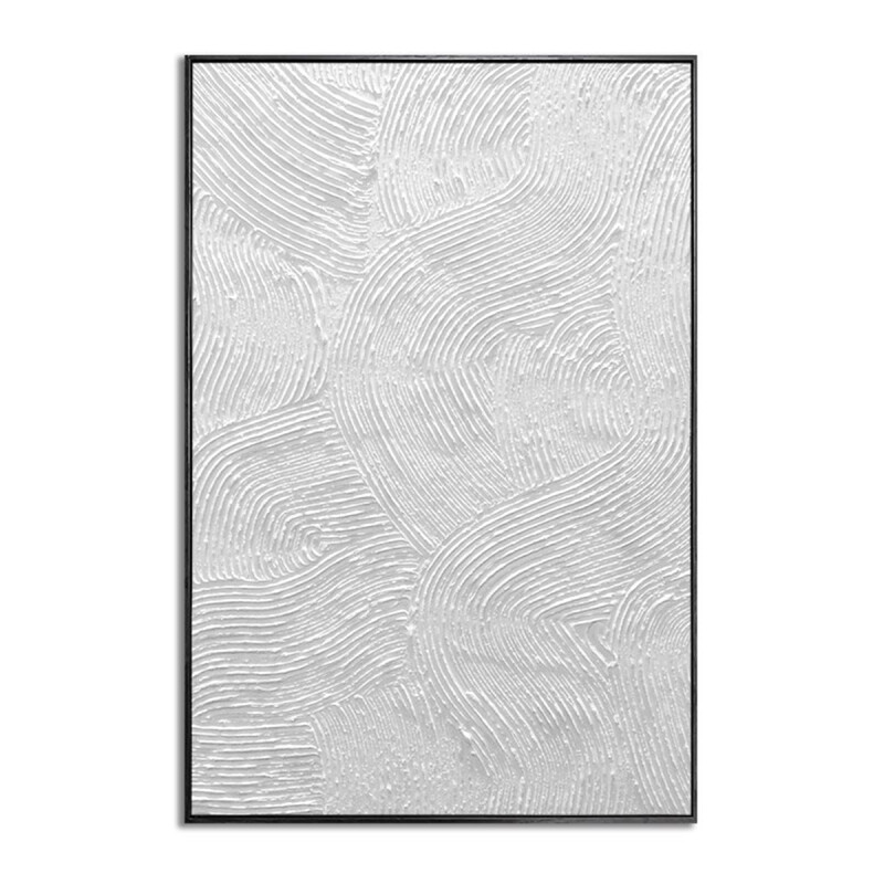 CUADRO CANVAS 60x90cm MARCO NEGRO PINTURA BLANCO 1 CUADRO CANVAS 60x90cm MARCO NEGRO PINTURA BLANCO 1