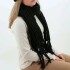 Bufanda Hilo Tejido Crochet Abrigo Suave Hombre Mujer Atrix® Variante Color Negro