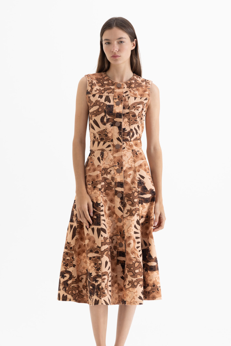 VESTIDO DRAGONES Camel