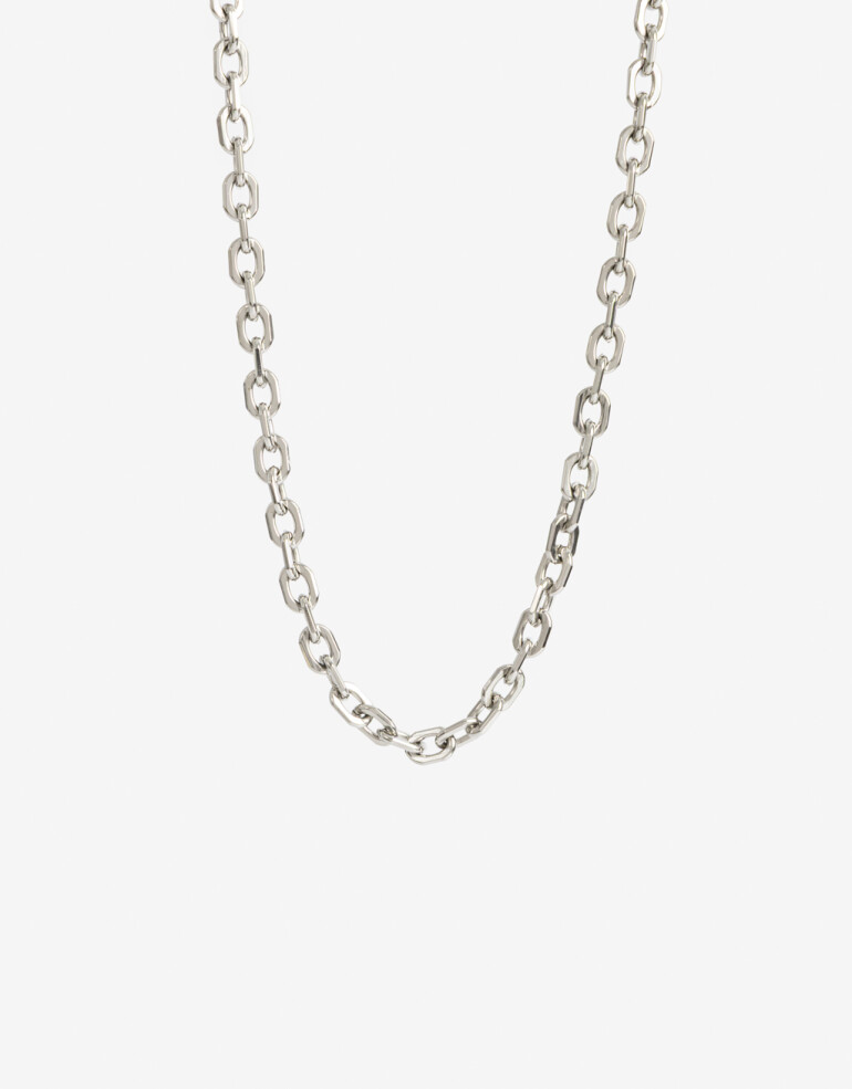 Collares Cortos Metal Collar De Acero Men´s Collection - Plateado