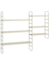 Estante pared VANDRUP 6 estantes regulable beige Estante pared VANDRUP 6 estantes regulable beige