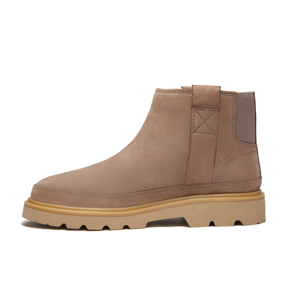 Botas Mid Pull On Mujer Taupe Nubuck