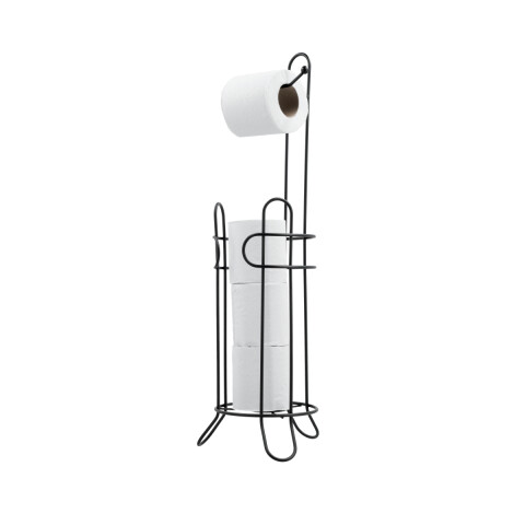 Porta Rollo Baño Soporte Papel Higienico De Pie Negro Mate PRP001 Porta Rollo Baño Soporte Papel Higienico De Pie Negro Mate PRP001