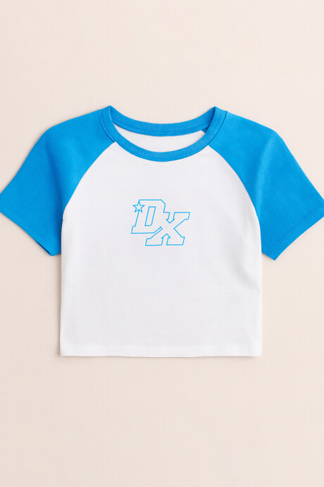 T-SHIRT FAY DIXIE Ceruleo