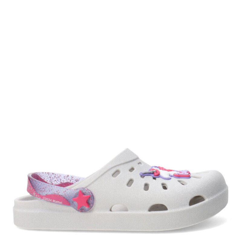 Zuecos Infantiles Barbie Fabuloso Plateado - Lila