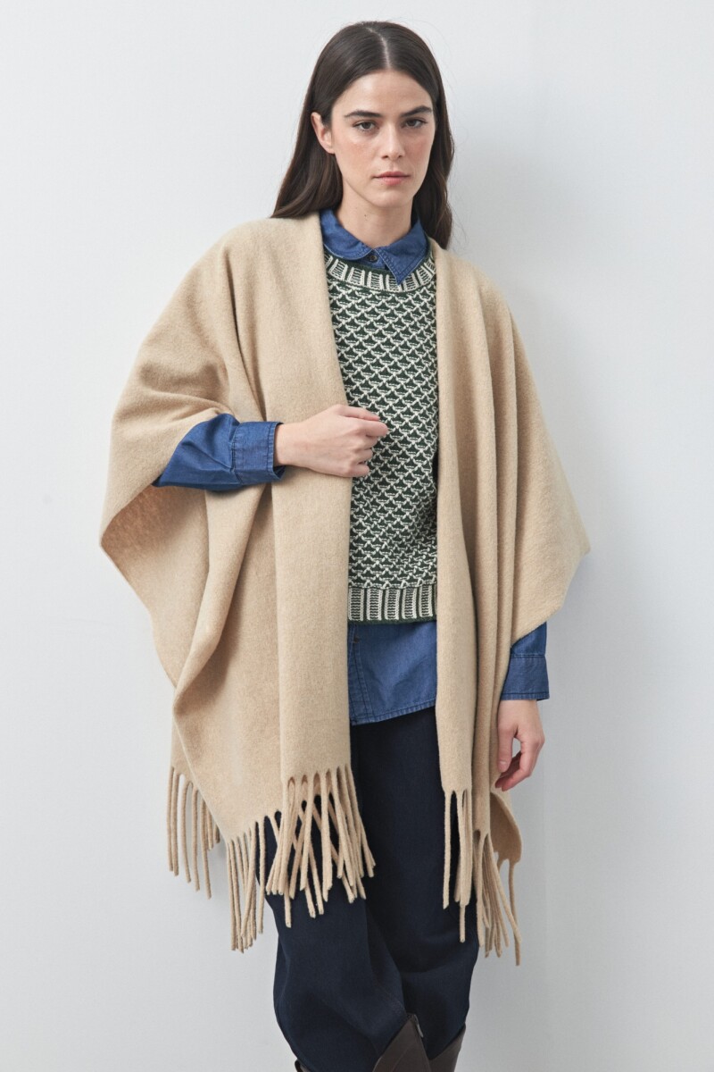 PONCHO FAVA Beige