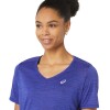 Race V-Neck SS Top - Mujer Eggplant/night Shade