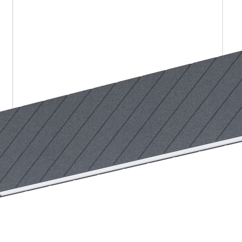 LUMINARIA DE SUSPENDER ACUSTICA ATOM Luminaria de Suspender Acústica Atom 150cm Gris CCT