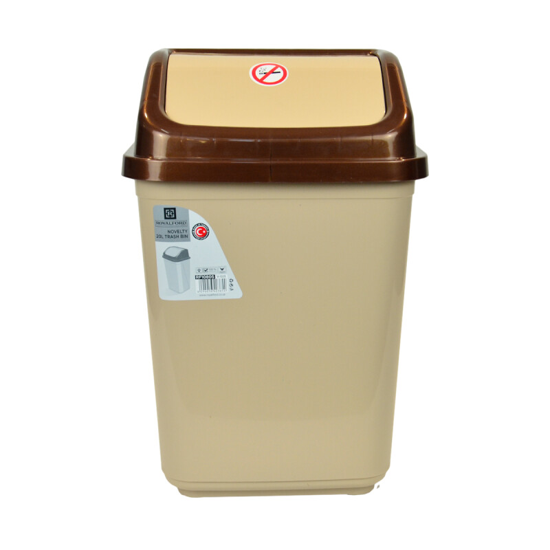 Tarro de residuos 20L con tapa vaivén BEIGE