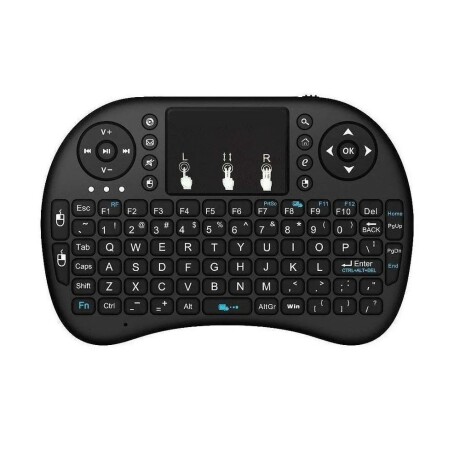 Mini teclado inalámbrico multiplataforma con touchpad Negro