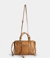 Cartera Bowling Con Cadena Marron Camel