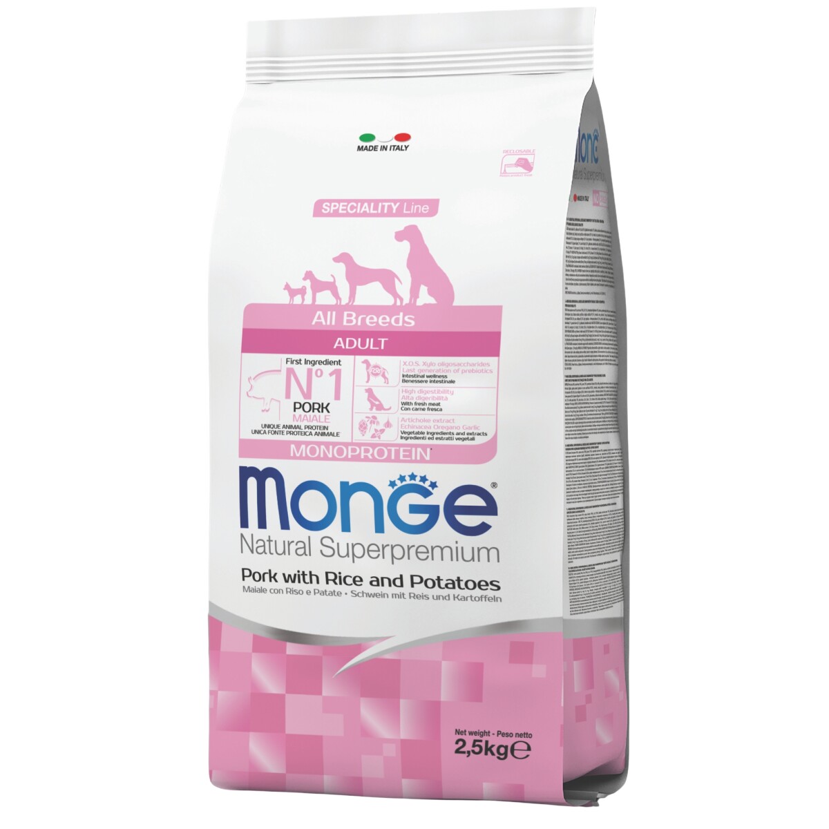 Monge Perro Adult Pork 2.5 Kg 