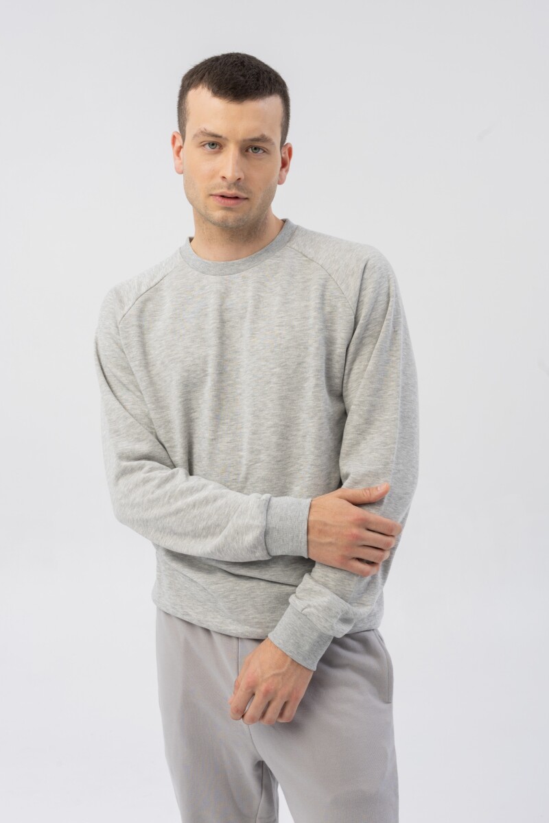 Buzo Menpi Alta Calidad Moda Hombre Cuello Redondo Deportivo Gris - S/C 
