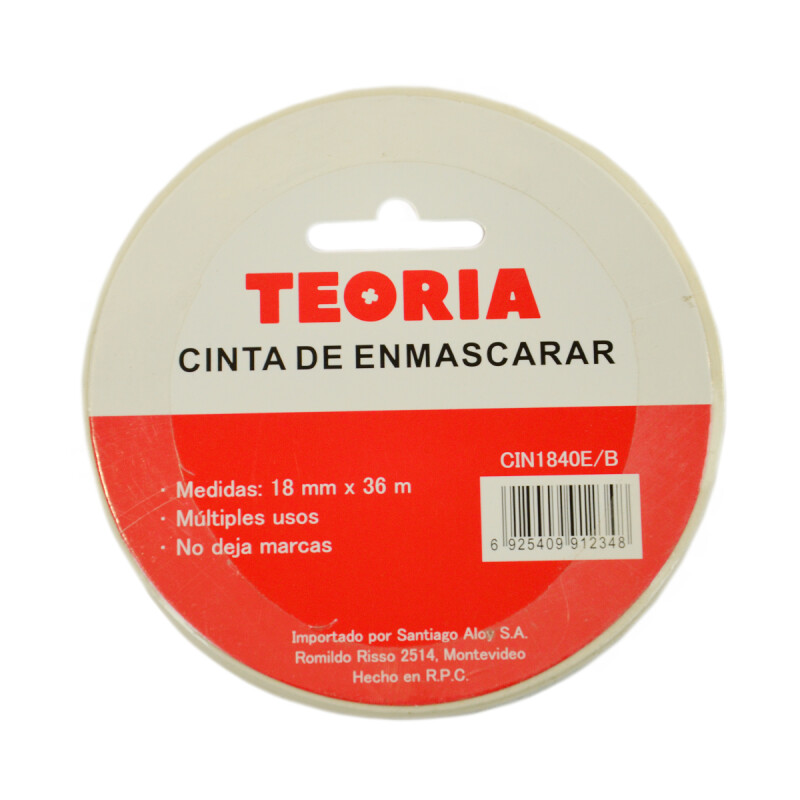 Set x3 Cinta de enmascarar Teoría+ 18mm x 36m BLANCO