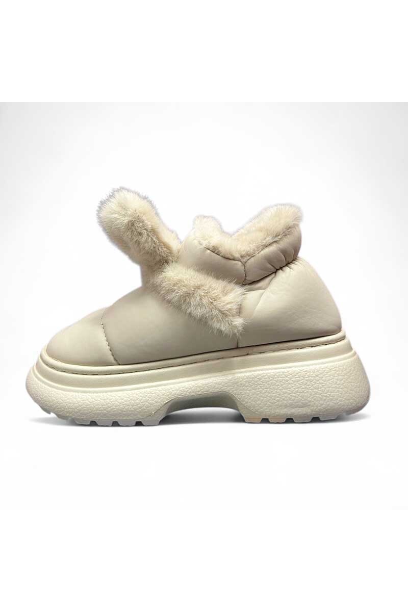 PANTUFLA MUJER BBO CON OREJAS Crudo