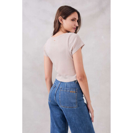 Top Lurex Con Manga Crudo