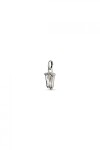 CHARM DE ALEACION DE METALES BAÑADO EN PLATA DE LEY CON FORMA DE LETRA V CON ARGOLLA Charm